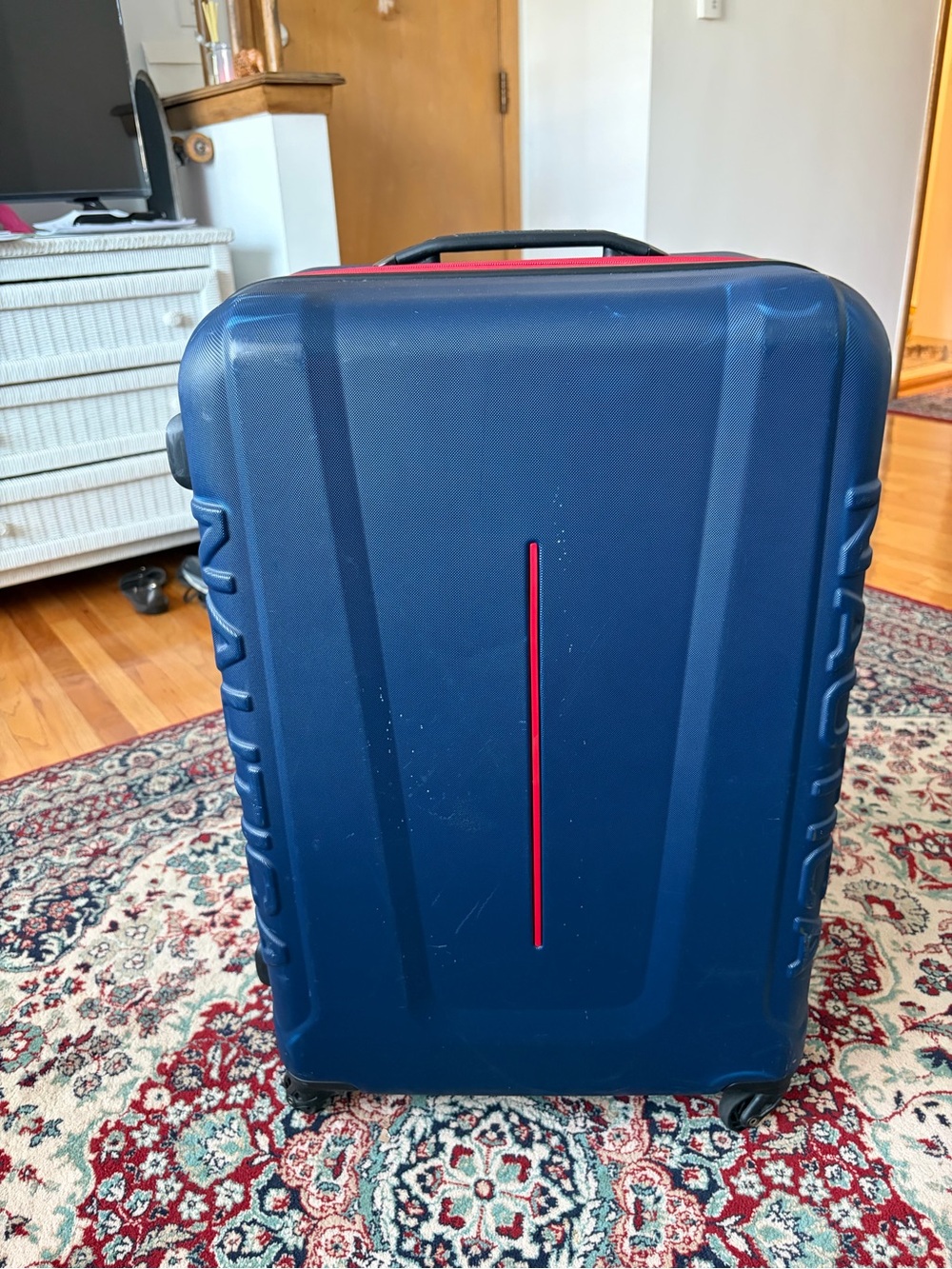 Nautica Navy Blue Carry-On with Red Trim - Travel large Luggage 28’